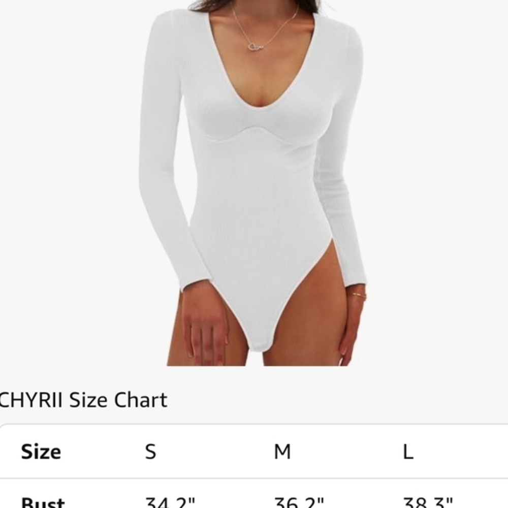 Chyrii White Ribbed Bodysuit